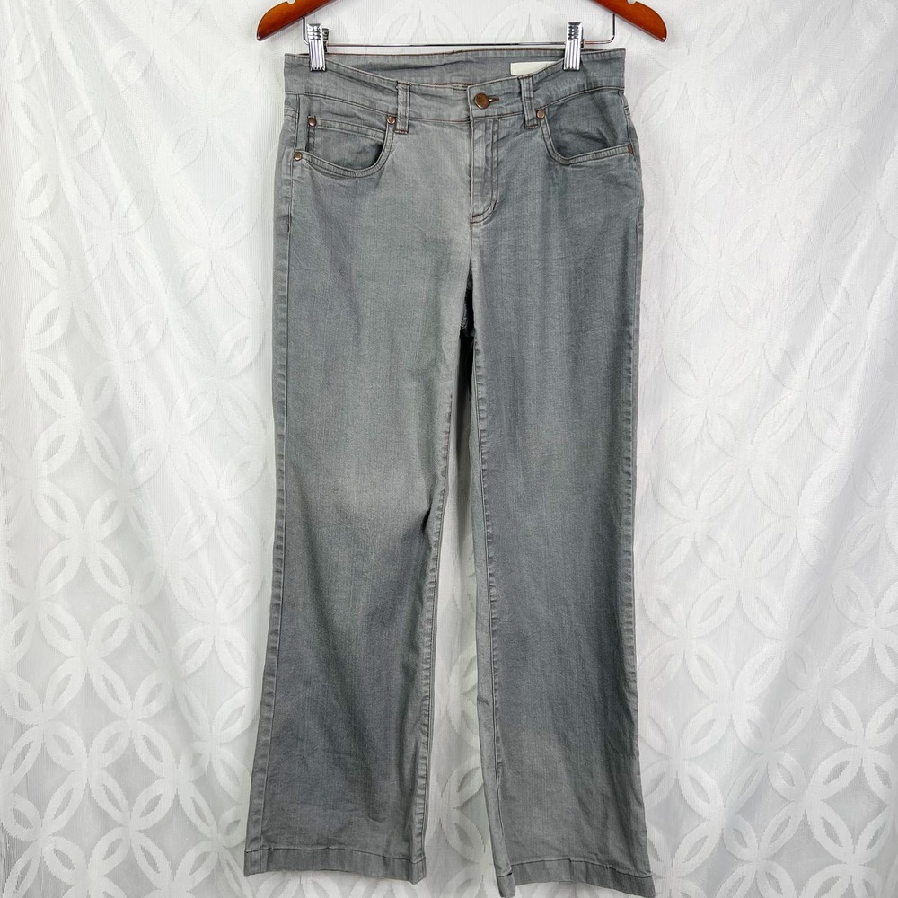 Eileen Fisher Wide Leg Cropped Jeans Organic Cotton Size 4